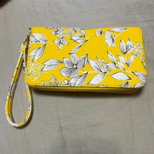 Yellow with Floral Print Wallet